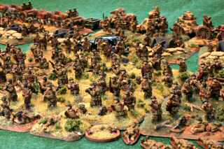 Close shot of French Infantry Company