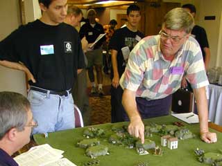 Richard points out the use of terrain